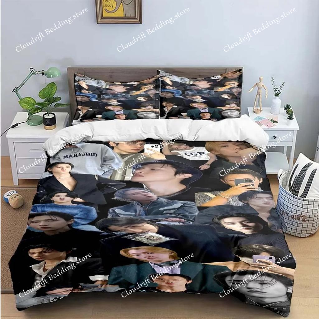 Hot Fashion K-POP Singer M-MONSTAS X Bedding Sets Exquisite Bed Supplies Set Duvet Cover Bed Comforter Set Bedding Set Kids Gift