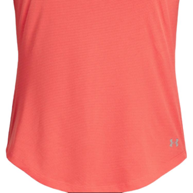 Under Armour Solid Color Round Neck Running Short Sleeve Raglan T-Shirt Women Tops Venom-Red 1371145-690
