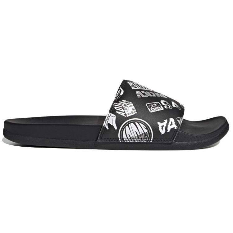 Adidas Adilette Comfort Slide 'All Over Logos Black' FZ1750