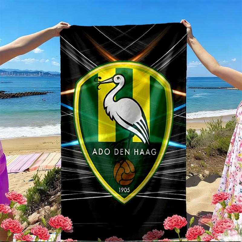 ADO Den Haag Print Beach Towel, Versatile Lightweight Absorbent Beach Towel for Pool Surf Yoga Bathroom, Perfect Birthday Holiday Gift
