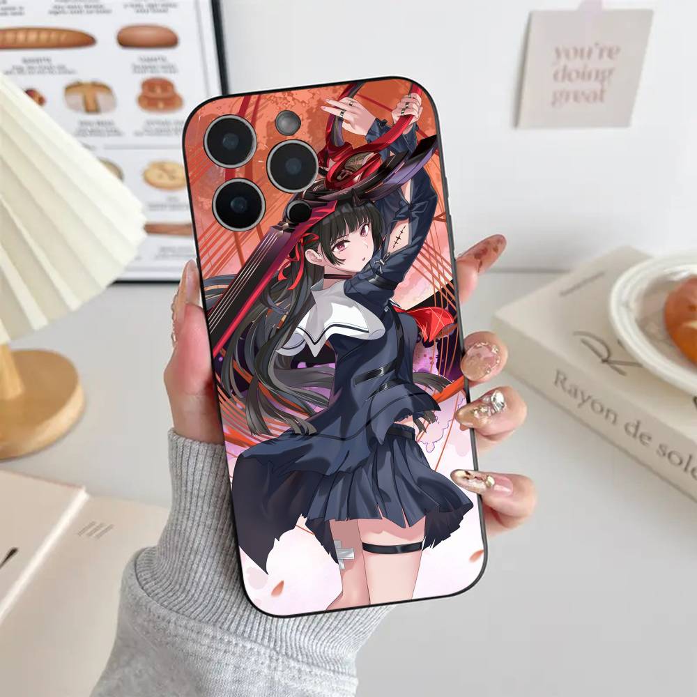 Anime Game W-Wuthering W-Waves Phone Case Cool Black Silicone Soft For IPhone 16 15 14 13 12 11 X XR Plus Pro Max Plus