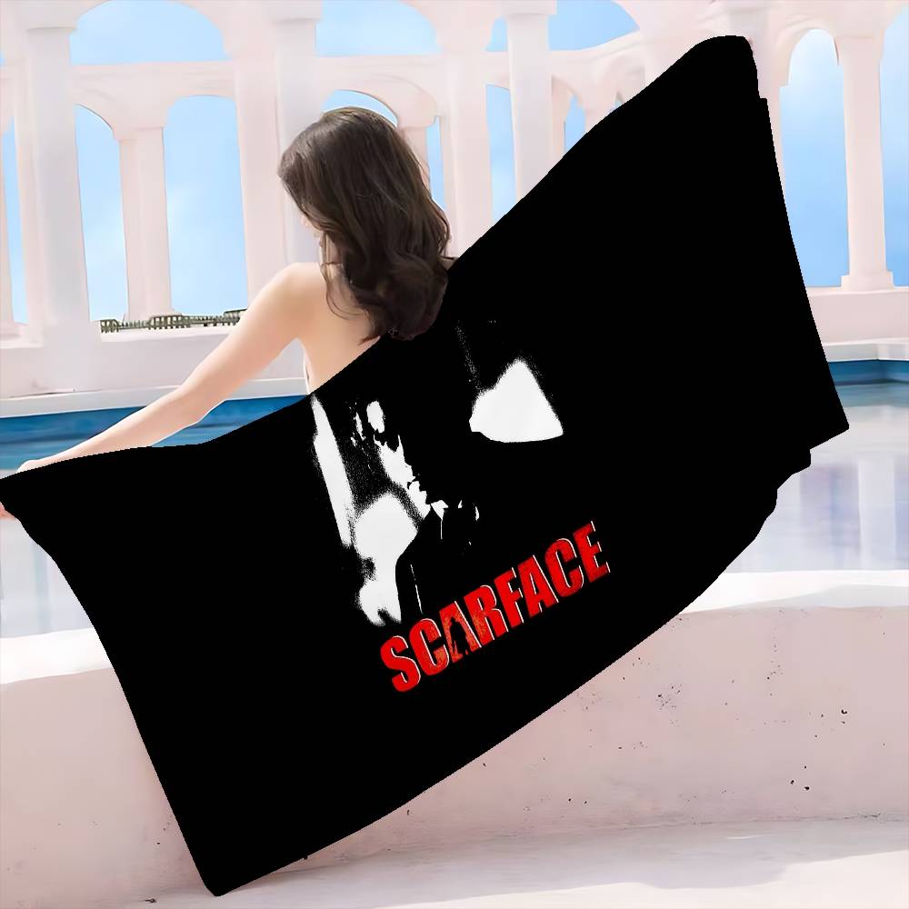 Movie S-Scarface Beach Towel Colorful Bath Towels For Girl Microfiber Quick Dry Custom Sand Free Beach Yoga Spa Gym Pool