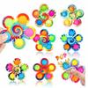 Colorful Bubble Gyro Fidget Spinner Finger Bouncing Toy Pressing Bubble Spinner Adhd Children'S Anxiety Relieves Stress