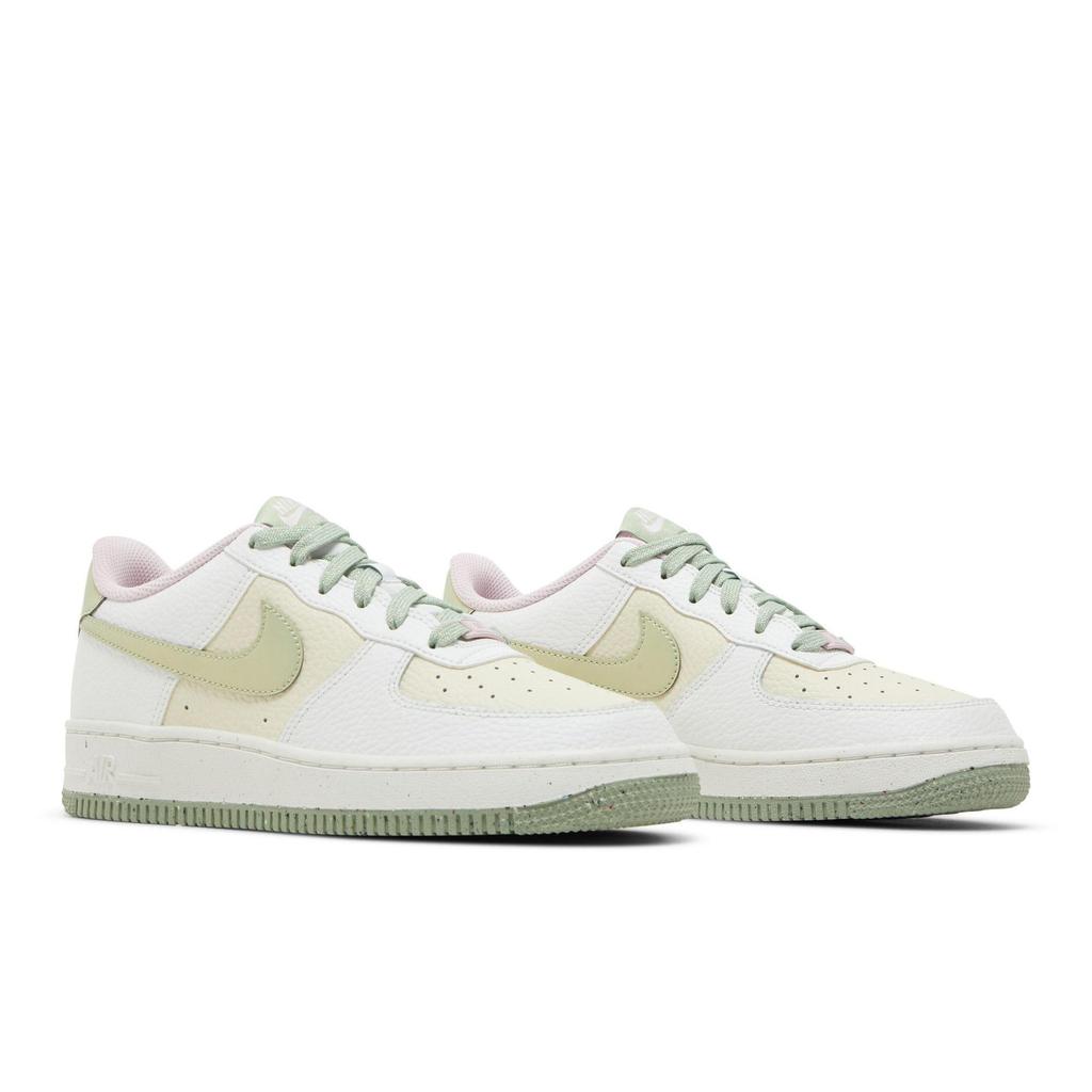 Nike Air Force 1 LV8 Grade School 'Muted Green' (Unisex) Summit White / Coconut Milk / Pink Foam / Honeydew Kids' Skateboarding Shoes DQ0360 100