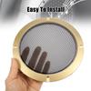 X AUTOHAUX Speaker Grille Audio Speaker Cover Mesh Subwoofer Grille Glossy Horn Protector 16.5cm Gold Tone