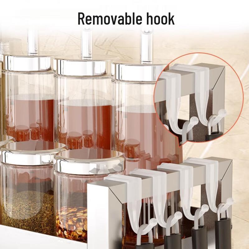 3-Tier Stainless Steel Countertop Spice Rack, 40cm