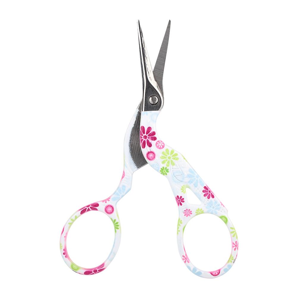 Vintage Stainless Steel Beauty Scissors for Guitar Sewing Craft Household (Pink)