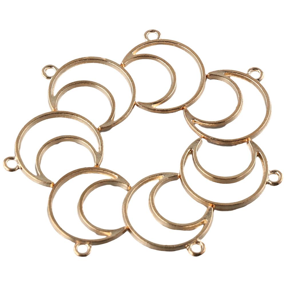 

30 шт. 30 шт. подвески-звенья 1,7*2,2 см полые ювелирные изделия для изготовления золотых лунных сережек