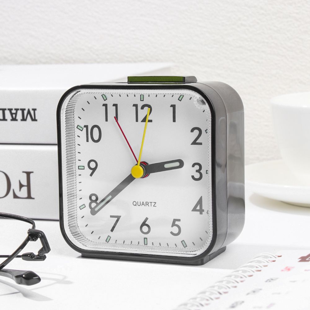 Simple Quartz No Tick Bedside Clocks Number Clock Home Decor Alarm Clock