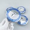 4 stycken 75MM Blå fälgkåpa Emblem märke för Mercedes Benz C180 C200 E200 E260 E300 ML350 A1714000025 W230 W210 W211 W221 W219