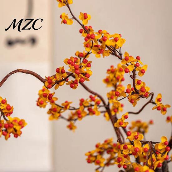 Silk Fall Floral Stems Long Artificial Bittersweet Branches, Berry for Vase, Faux Plants Fade Resistant Flowers Branches Thanksgiving Table