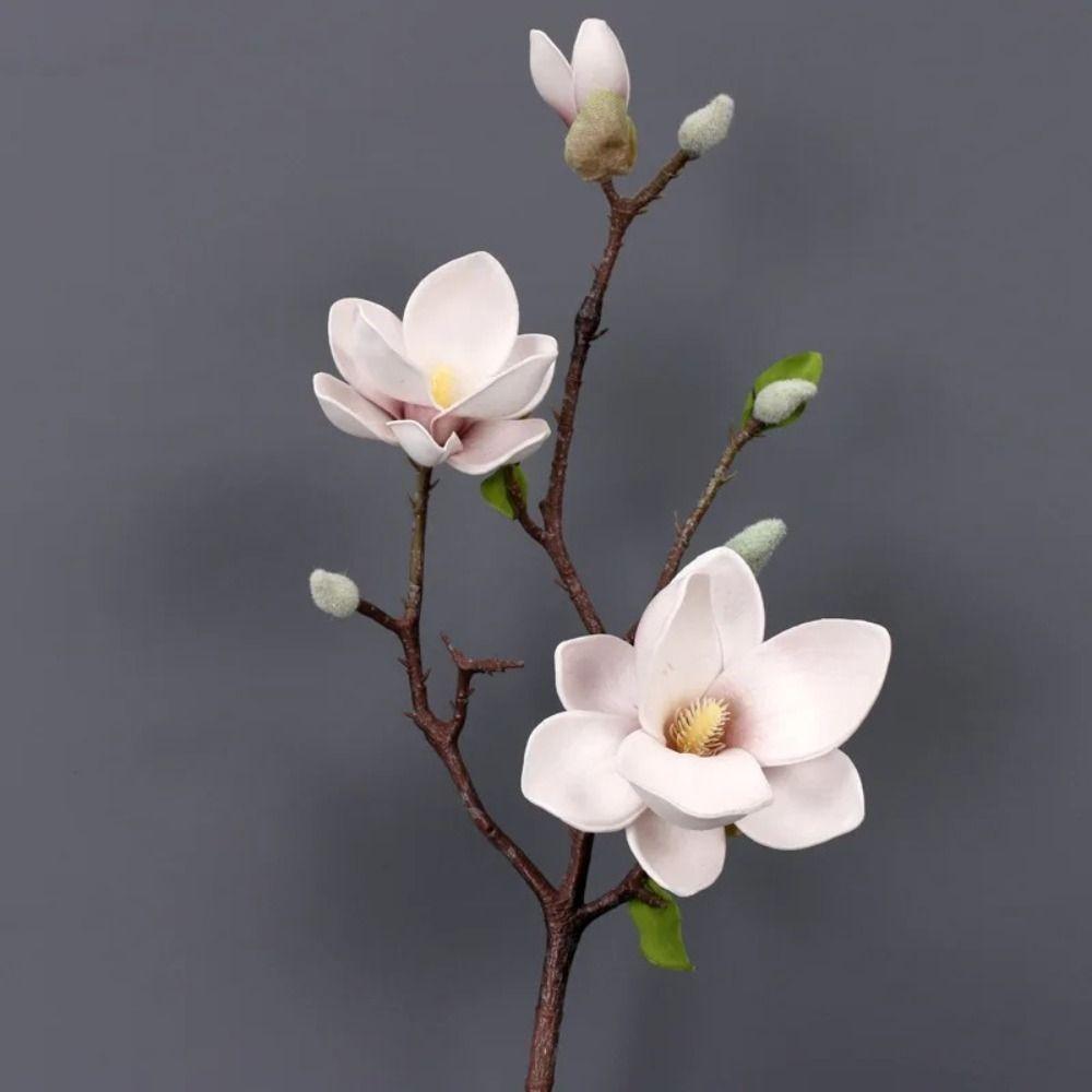 Artificial Simulation Big Magnolia Luxury Fake Flowers Artificial Magnolia Flower  Vase