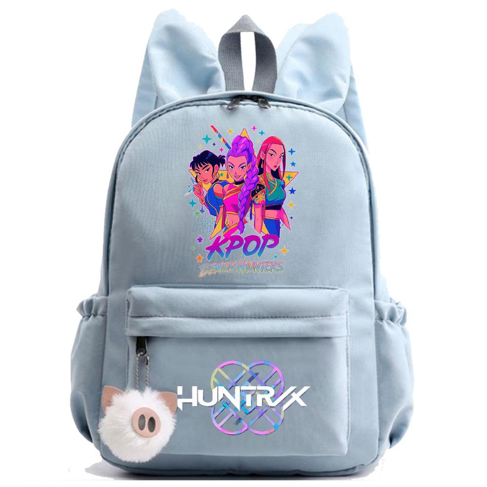 Anime K-Pop Printed Waterproof Backpack Student Teenager Bookbag for Boy Girl Bookbag Schoolbag Women Large Capacity Travel Bag Kid Gift Mochila