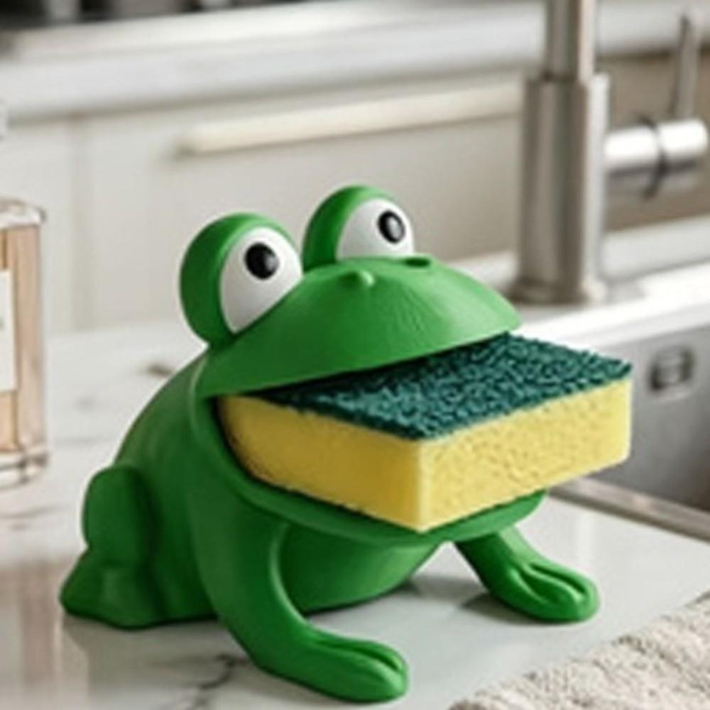 Großmaul Frosch Froschförmiges Schwammaufbewahrungsregal für Küchenarbeitsplatte