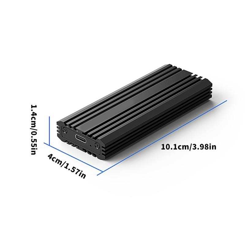 Aluminum M.2 NVMe Enclosure USB3.2 20Gbps Transfer Speed Heat Dissipation Easy Installation for 2230 2242 2260 2280