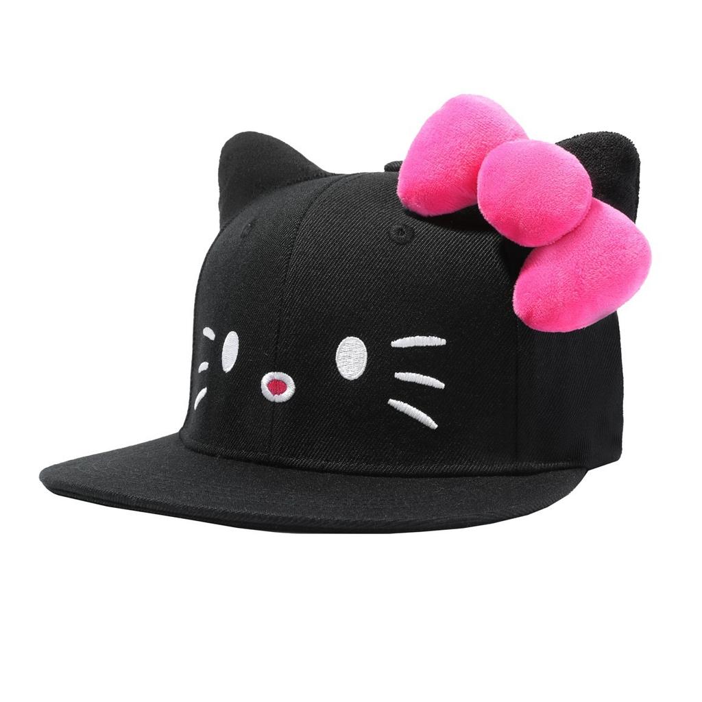 Cute Cat White Cap Women'S Spring Big Head Circumference Baseball Cap Showing Face Small Hat Trend