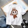 Kids 2-13Y+ T-shirts Children Cartoon Cute Short Sleeved Shirt Boys Girls Summer Travel Fashion Clothing Cotton White Kids Clothes