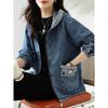 Spring Autumn Women's Short Hooded Jeans Jacket Denim Hoodies