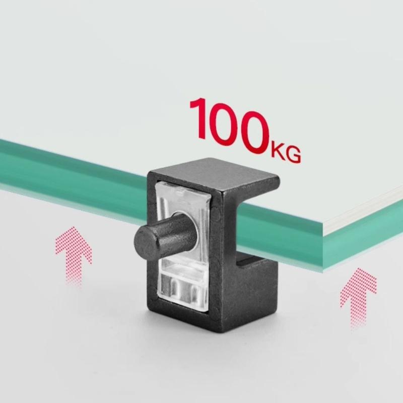 4 Stück verstellbare Glasklemmen Stabile Halterungen aus Zinklegierung Zubehör für 10 12 mm dicke Gläser in eleganten Farbdesigns