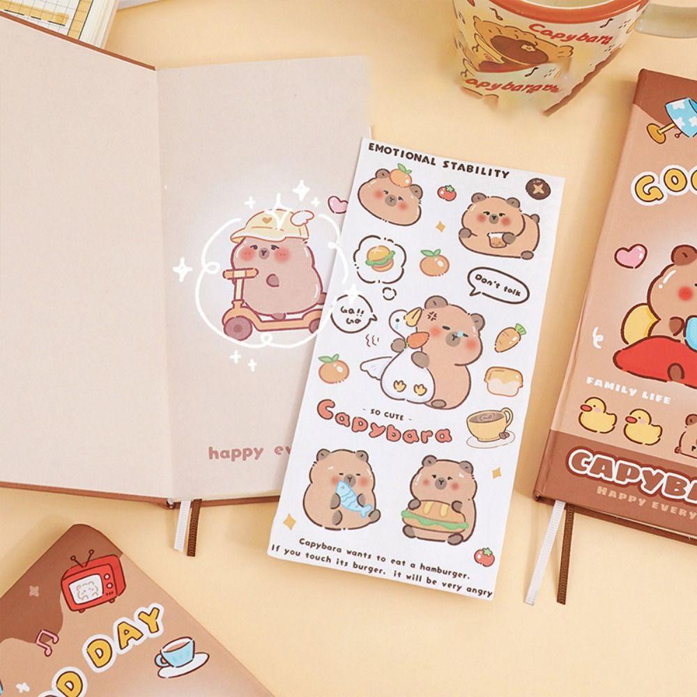 INS Capybara Hand Ledger Notebook Mini Memo Notes Portable Capybara Notepad  School