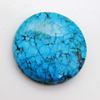 NATURAL Arizona Blue Turquoise 49.85 Ct Round Cut CERTIFIED Loose Gemstone