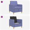 Storage Sofa In Jeans Blue 72 X 78 X 87 Cm Polyester