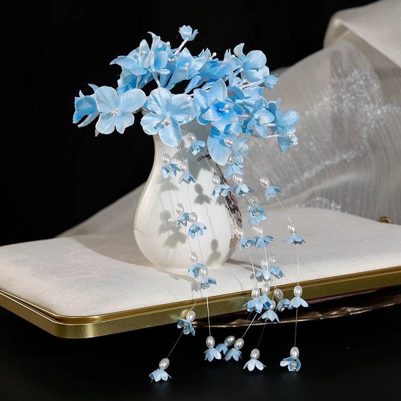 Korean Style Headdress Convallaria Flowers Handmade Tassel Hairpin Vintage Wedding Dress Hair Accessories Mori Bridal Accessories Wedding Headwear