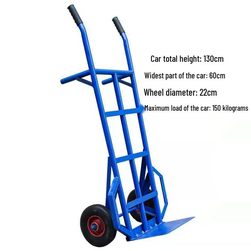 Heavy-Duty Two-Wheeled Handcart for Construction and Warehouse Use