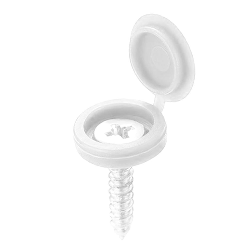 Screw Cap Covers Plastic Decorative Protective M5 Hole for Self Tapping Screws Furniture Closet White