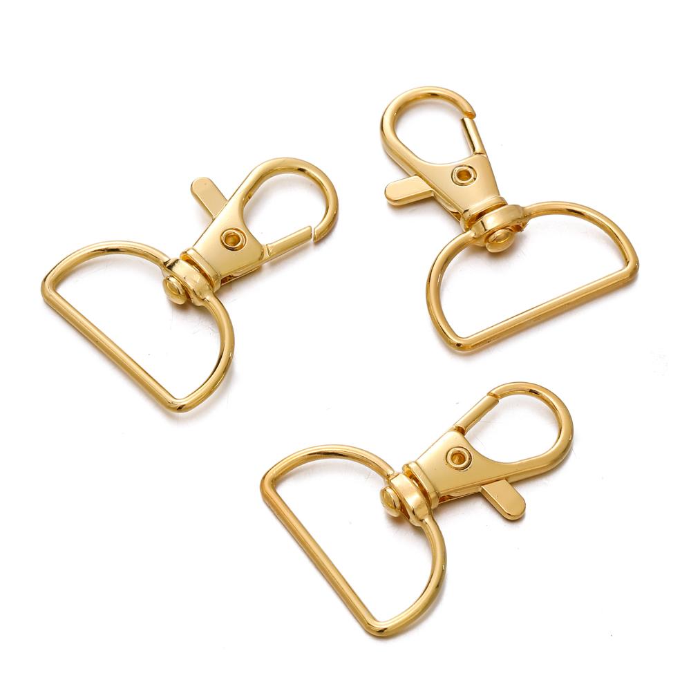 5/10Pcs Swivel Clasps D Rings Alloy Metal Lanyard Snap Hooks Clip Hook for DIY Keychain Bag Key Rings Jewelry Making Supplies