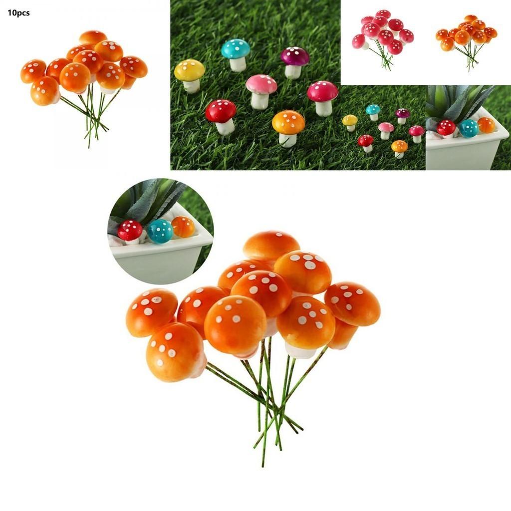 Colorful Miniature Mushroom Ornaments For Succulent Garden And Fairy Decor