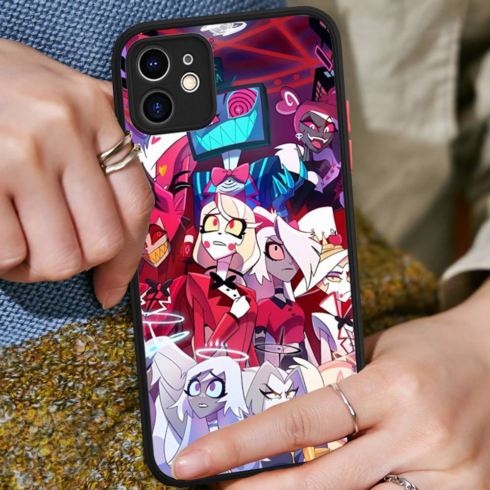 

Anime H-Hazbin H-Hotel Phone Case For iPhone 13 12 X XS MAX Pro Max 16 15 11 14 Pro Max Shockproof Matte Cover iphone 14