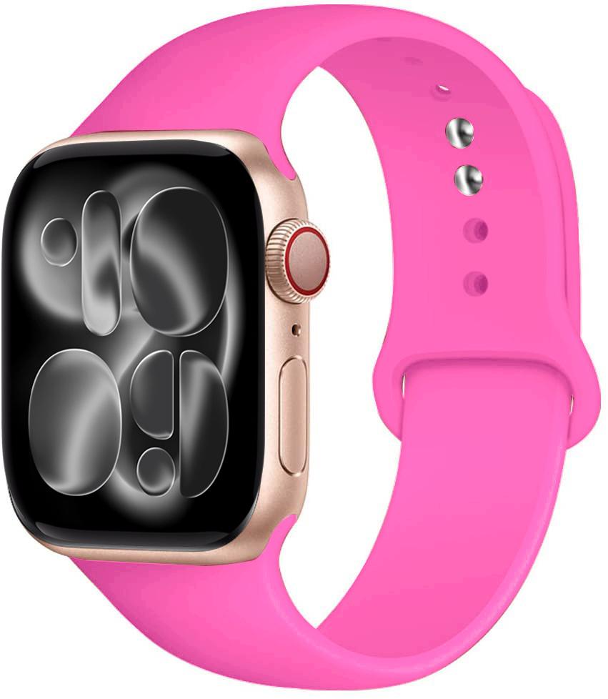 Silicone strap For Apple Watch 11 band 44mm 40mm 49mm 45mm 41mm 38 46mm 42mm correa bracelet iWatch series 9 8 7 6 SE ultra 2 3