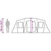 Tunnel Family Tent for 16 Persons Green Waterproof