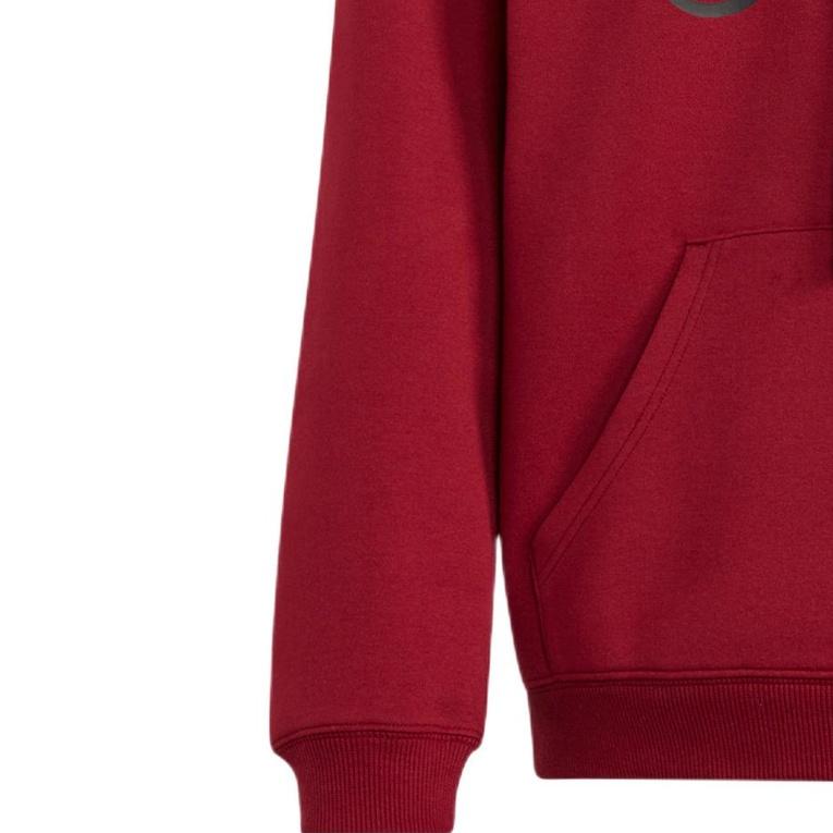 Adidas Oh Hd Kangaroo Pocket Signature Logo Drawstring Hoodie Sweatshirt Women Tops Red HS5908