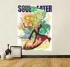 1pc Soul Eater Anime Tapestry Colorful Green Hair Character with Sword Pattern Wall Hanging Decor for Bedroom Living Room