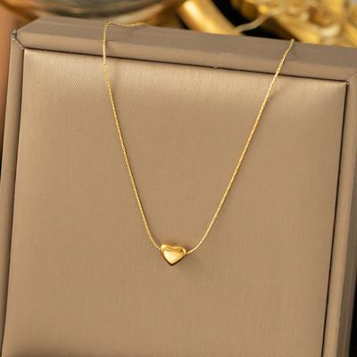 Accessories Love Necklace Women's Versatile Clavicle Chain Fashion Peach Heart Pendant Necklace