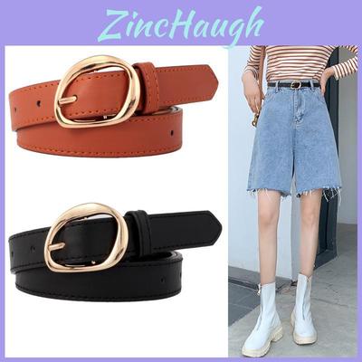 Trendy Women's Pin Buckle Waist Belt In Elegant Black Coffee And Camel Colors For Chic Jeans