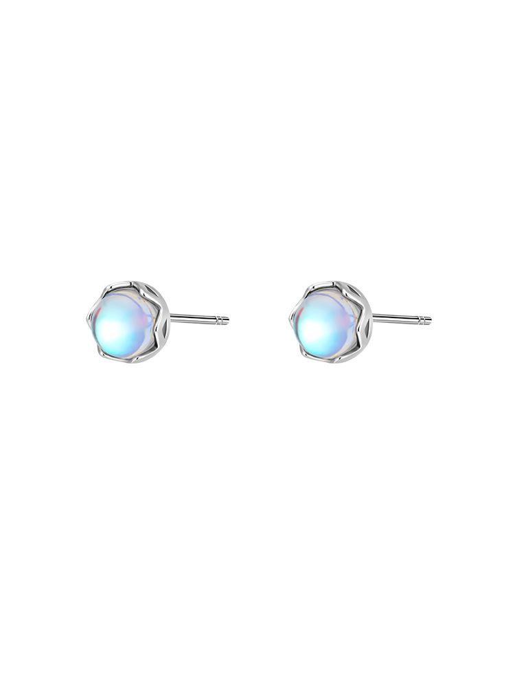 925 Sterling Silver Moonstone Earrings for Women - High-End, Niche Summer Design Premium Earrings