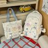 Pain bag girl candy contrasting color large-capacity dopamine schoolbag high value primary and secondary school students two-piece backpack