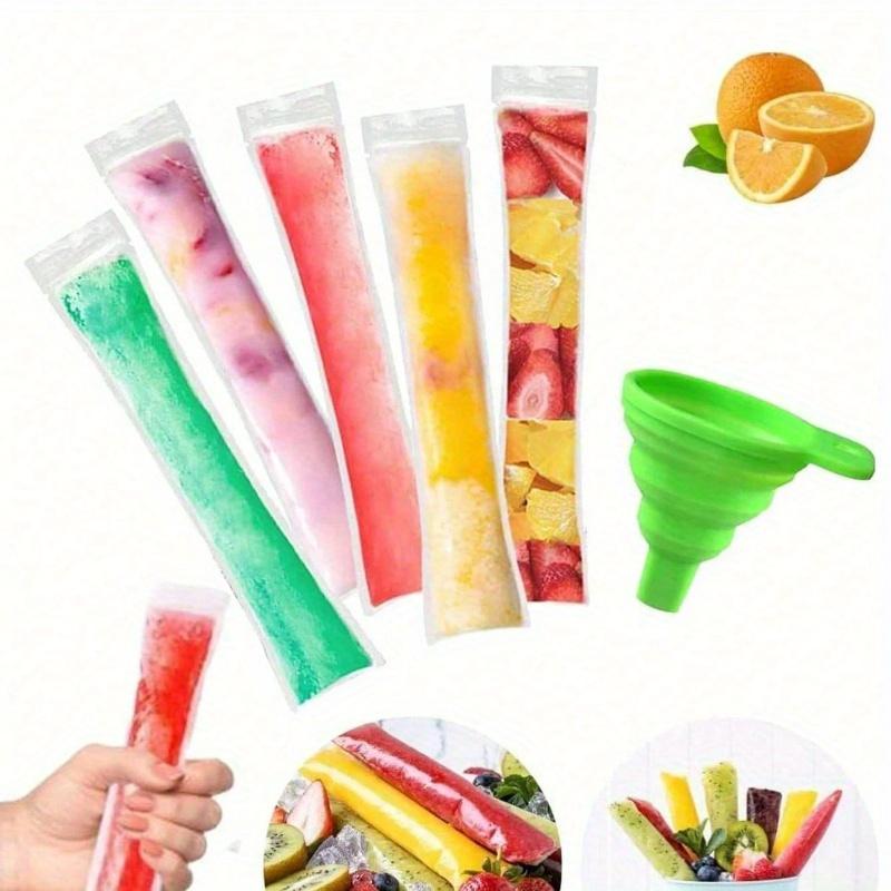 

28см*5.5см Пакеты для леденцов Пакеты для мороженого с(Вечеринка Twrette, Девичник, Кухонные принадлежности, Хранение, Декор, На открытом воздухе 50Pcs+1pc Funnel