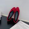 Small Inner Height Increase Women's Shoes, Sweet Suede Bow Round Head Single Shoes, Not Tired Feet, Shoes with Skirts In Summer