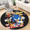 1 peça Tapete de Chão Redondo Sonic The Hedgehog para Escritório Antiderrapante, Macio e Confortável, Tapete para Escritório, Gaming, Leve