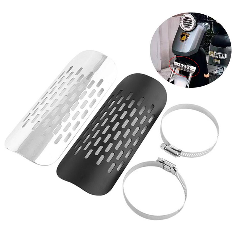 Universal Vintage Chrom Auspuff Hitze Überzogene Motorrad Modifizierte Gebogene Schild Abdeckung Schutz Schalldämpfer Rohr Motorrad
