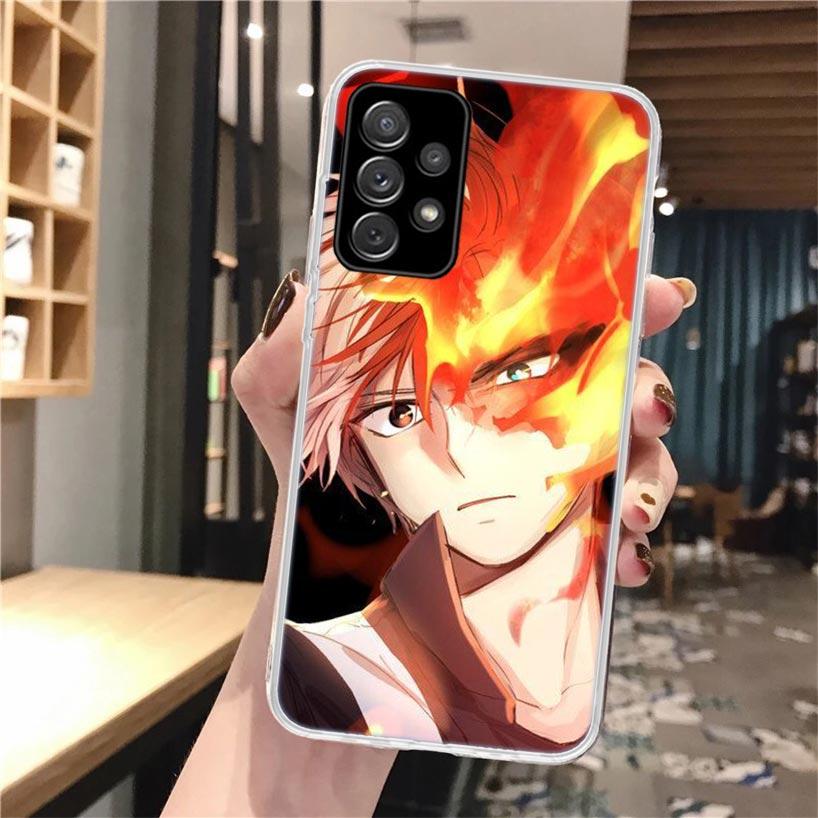 MHA Todoroki Shoto Soft Phone Case For Samsung Galaxy A16 A26 A36 A56 A15 A14 A13 A55 A54 A53 A35 A34 A33 A25 A24 A23 A05S A04S