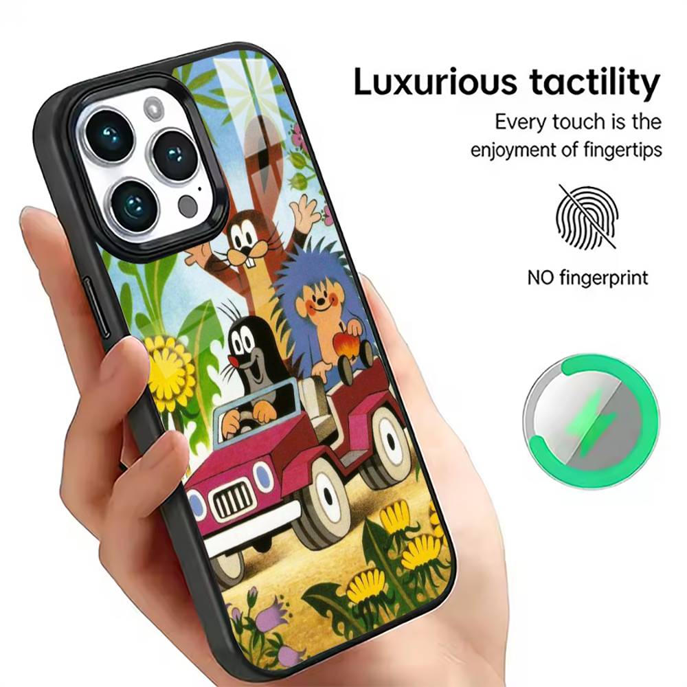 Cartoon Littles Mole Phone Case For iPhone17,16,15,14,13,12,11 Plus,Pro Magnetic with Magsafe Wireless Charging