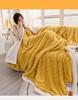 Double-layer Thickened Lambskin Jacquard Tuff Fleece Blanket for Office Nap - Solid Color AB Version.