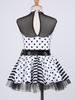 Kids Girls Sleeveless Dress Mesh Patchwork Sequins Bowknot Waist Tutu Dress Dance Costume