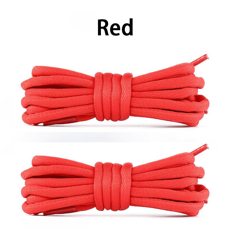 1 Paar Kwaliteit Ronde Schoenveters Klassiek Effen Kleur Schoenveter Sneakers Laarzen Veters 14 Kleur Opties 100cm red