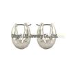 Handmade Retro French Celin-Style Oval Hammered Metal Earrings
